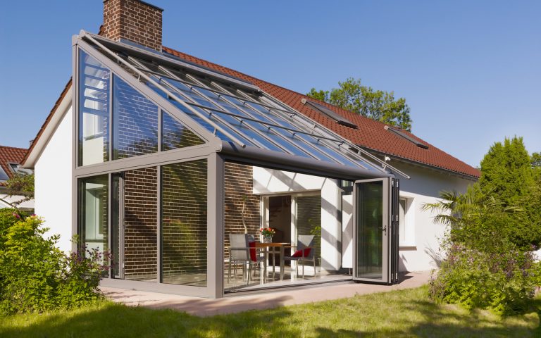 Wintergarten mit Faltwand