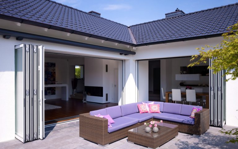 Fenster mit Glasschiebesystem