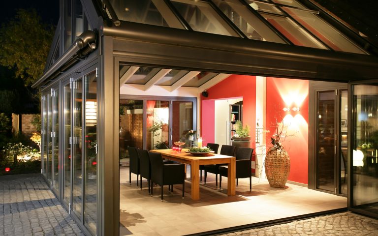 Wintergarten mit Pultdach-Kopplung