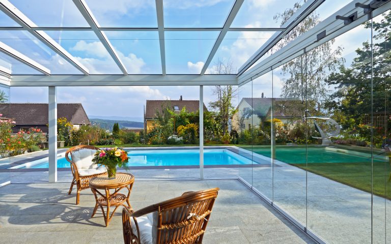 Sommergarten mit Aluprofil Vollverglasung
