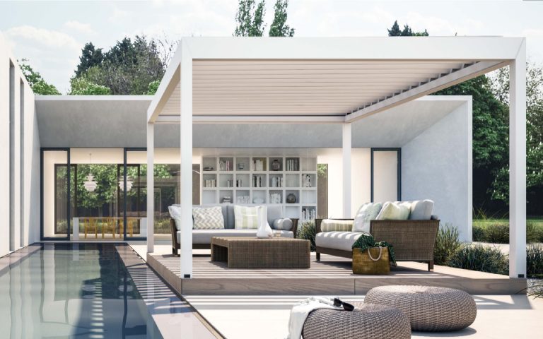 Terrassendach zum Schutz der Gartenmöbel